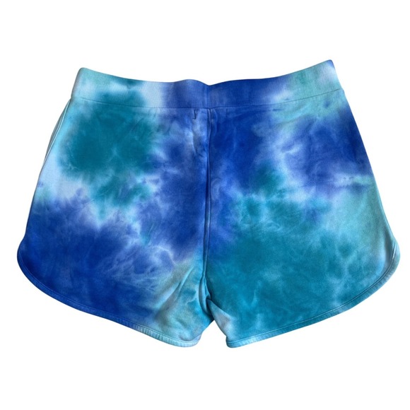 525 Women's Blue‎ Green Tie Dye Cotton Sweat Shorts Size M - Picture 5 of 7